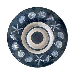 Certified International, Oceanic Chip and Dip Bowl, Melamine